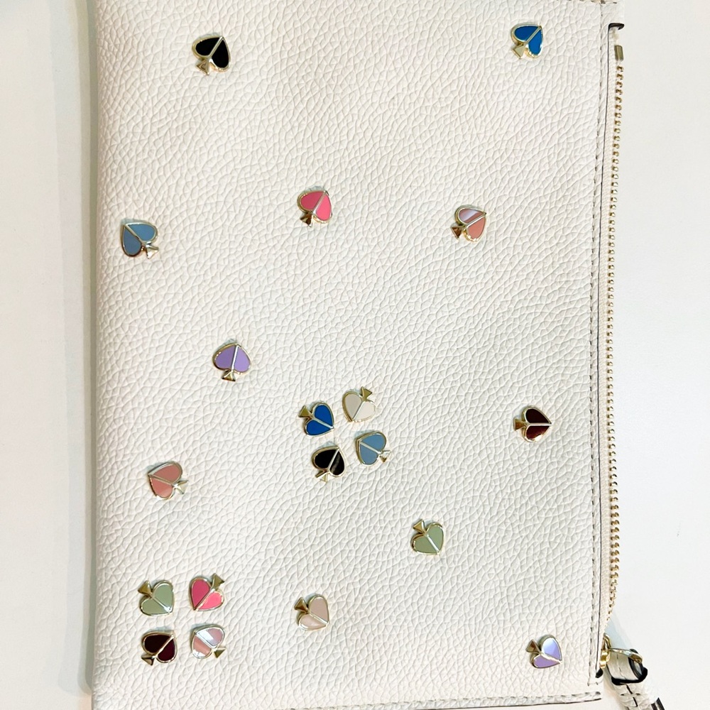 Kate Spade White Clutch with Colorful Gemstones - Picture 7 of 9